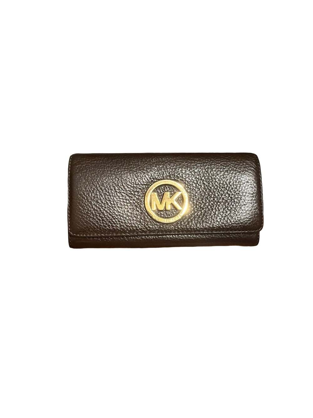 MICHAEL Michael Kors Fulton Long Flap Continental Pebble Leather Wallet Black